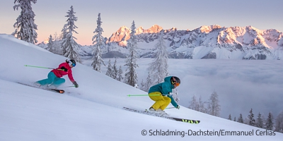 Skifahrer auf der Hochwurzen - Foto: Schladming-Dachstein/Emmanuel Cerlias